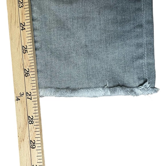 Adriano Goldschmied The Prima Ankle Jeans Light Gray Raw Hem Women's 28R - Picture 11 of 11